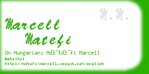 marcell matefi business card